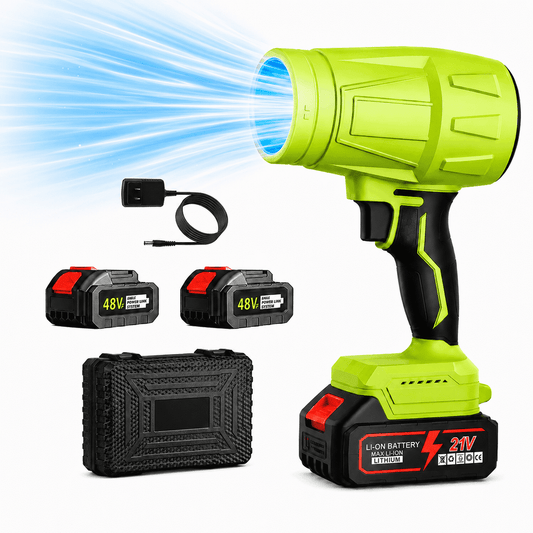 Icreopro Cordless Leaf Blower, 21V Portable Handheld  Leaf Blower with Variable Speed Control,Rechargeable  Lightweight Blower for Yard, Patio and Garage